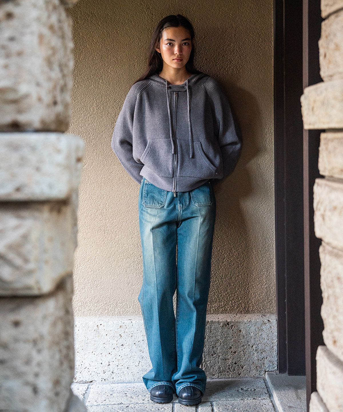 튜드먼트(TTUDEMENT) 70s WORKWEAR BRUSHED DENIM PANTS BLUE