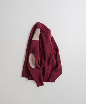 DRY WOOL CREWNECK MIL KNIT wine