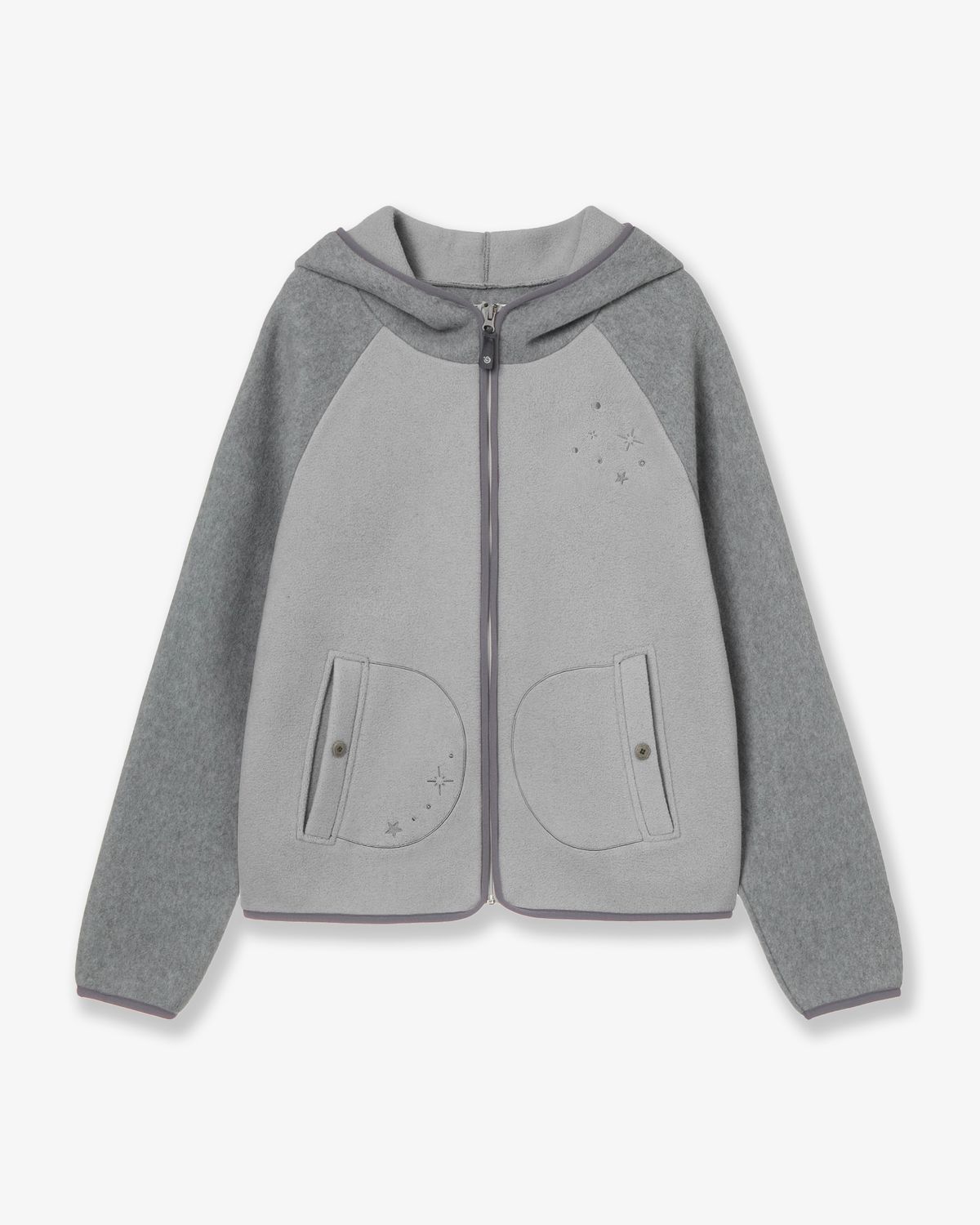 에이이에이이(AEAE) STELLA FLEECE ZIP UP HOODIE [GREY]