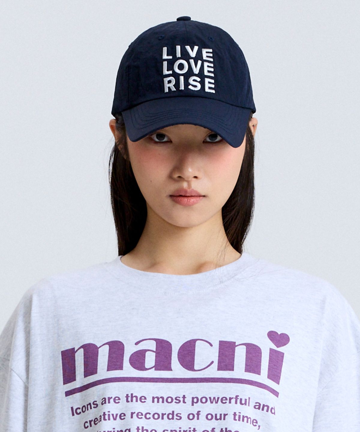 마크니(MACNI) NYLON LLR DEEP BALL CAP NAVY