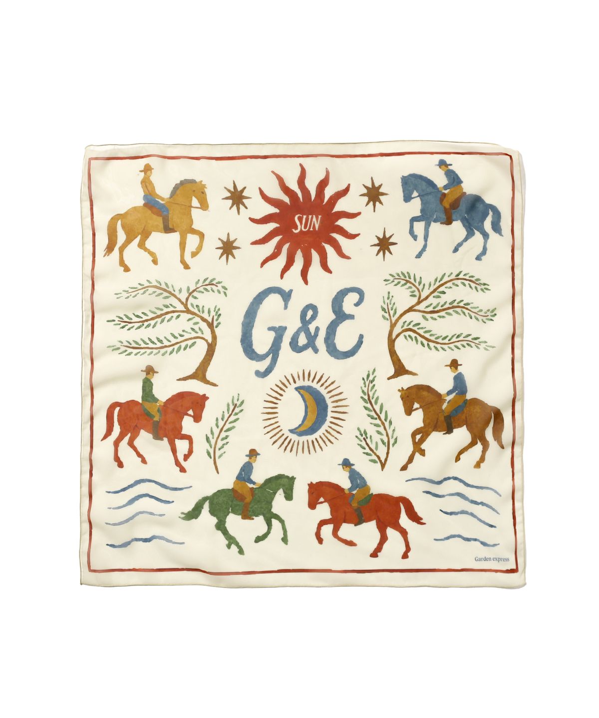 가든익스프레스(GARDEN EXPRESS) Horse Graphic Scarf 60×60 (Multi)