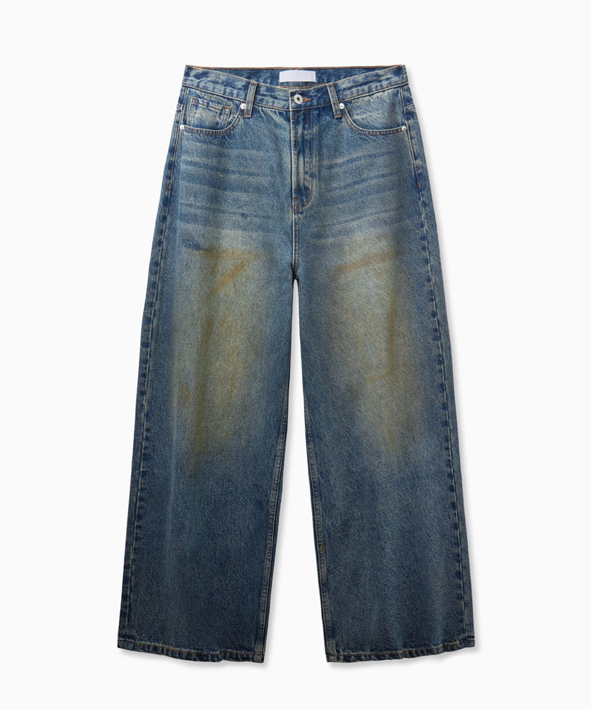 노페이머스(NOFAMOUS) Dirty Washed Wide Jeans (Blue)