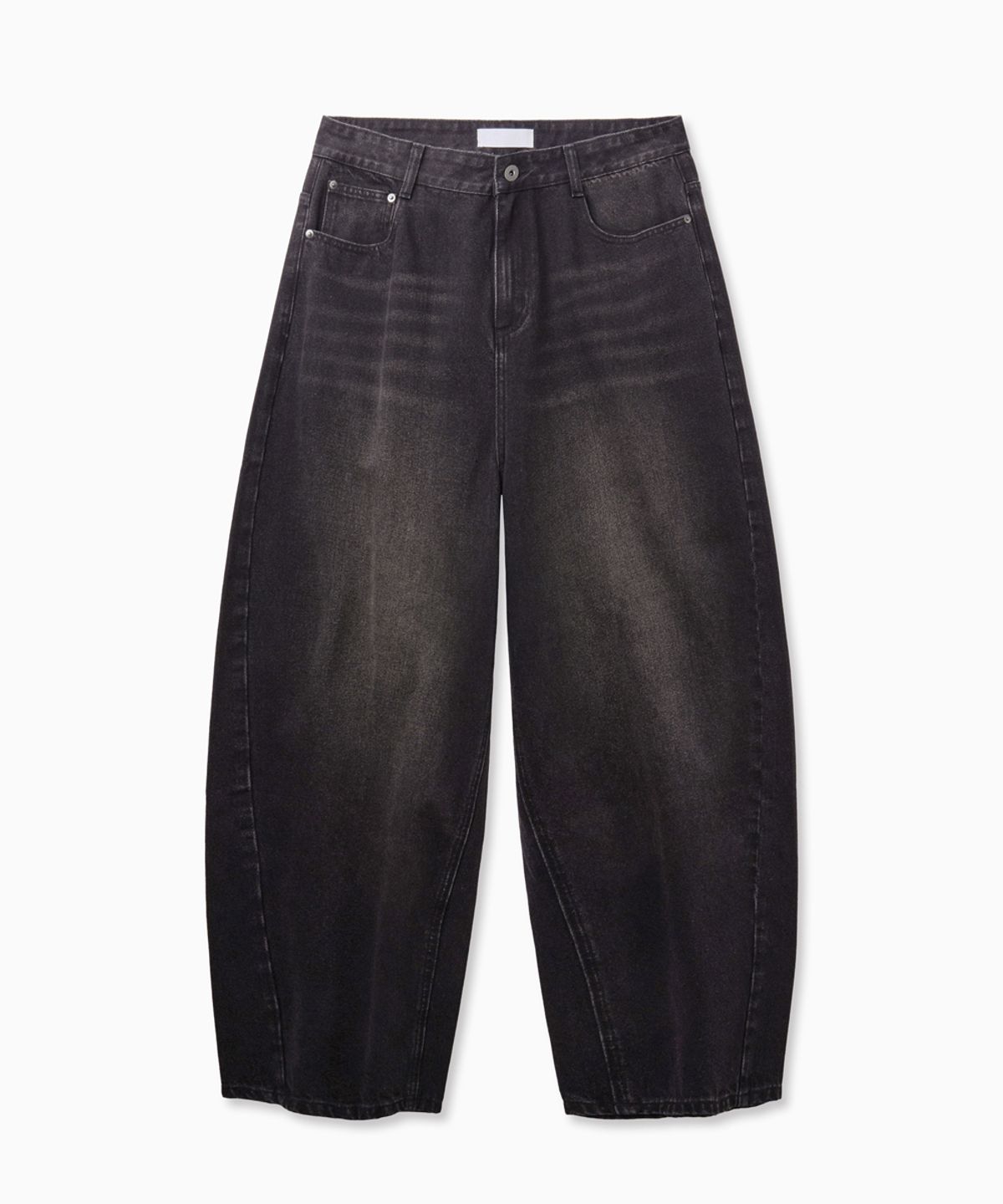 노페이머스(NOFAMOUS) Curved Balloon Washing Jeans (Black)