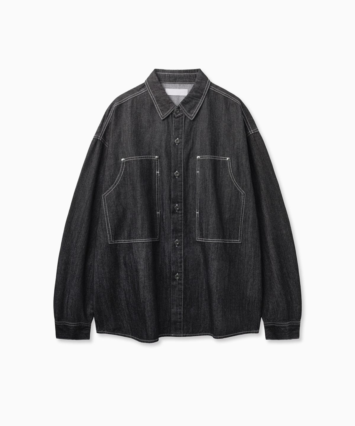 노페이머스(NOFAMOUS) Carpenter Pocket Denim Shirts (Black)
