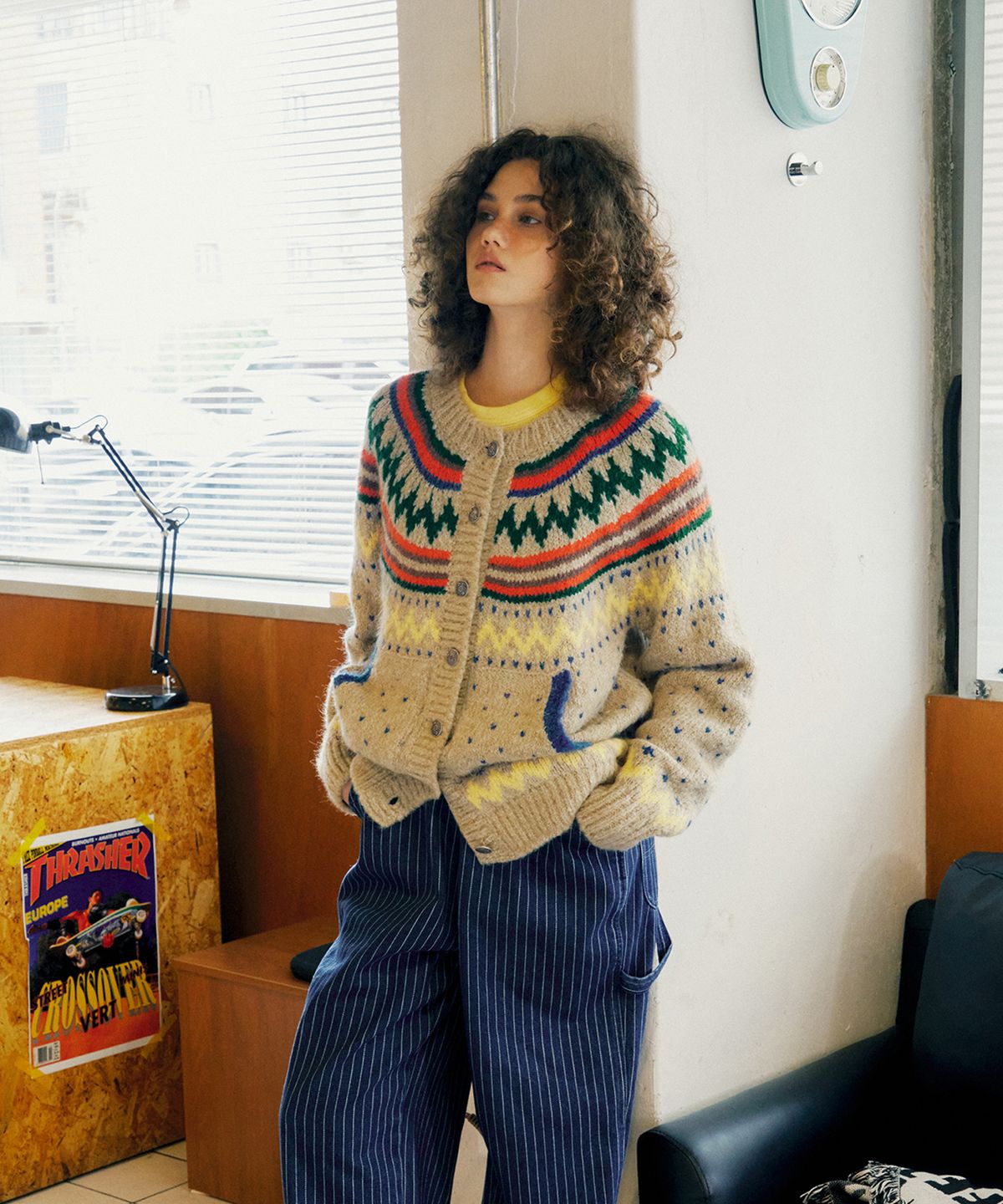 그린버터(GREENBUTTER) Poca Pocket Cardigan (Beige)