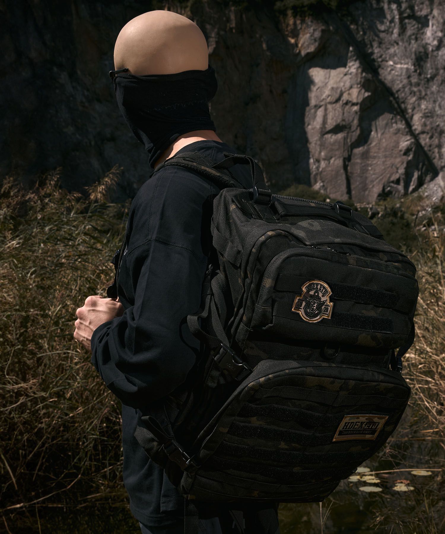 MUSINSA | HDEX Gym Camo Backpack 40L (Black Camo)