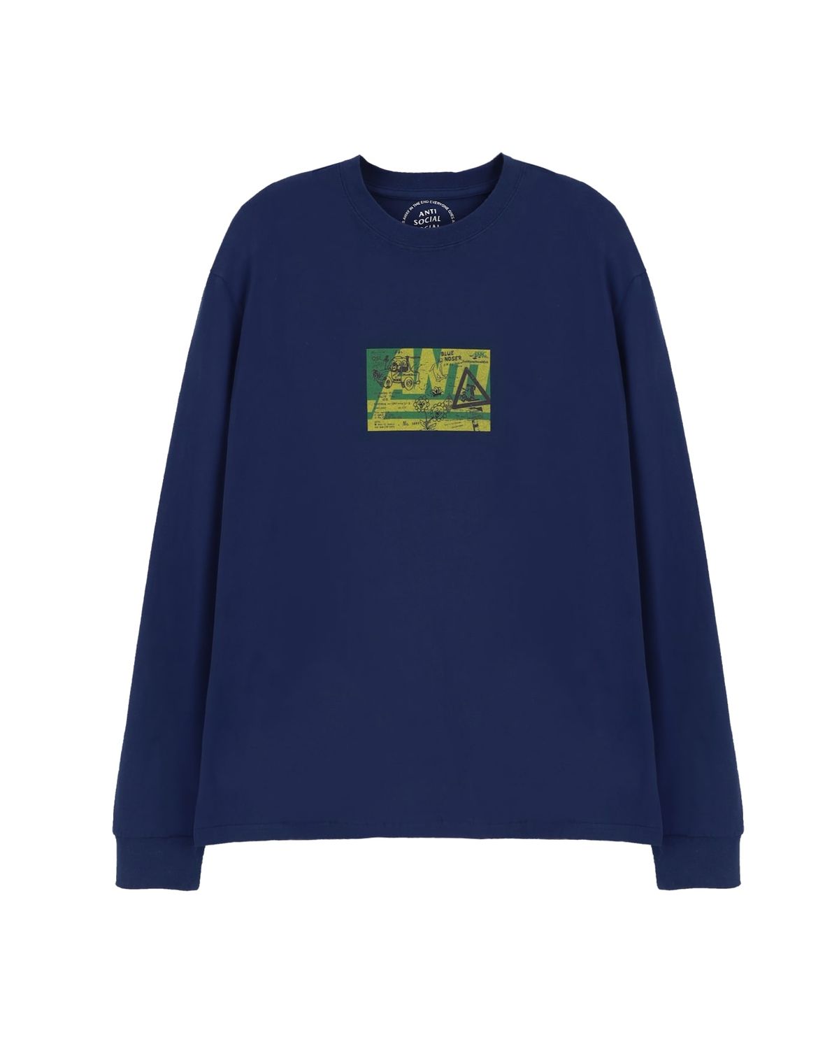안티 소셜 소셜 클럽(ANTI SOCIAL SOCIAL CLUB) 로드 사인 티셔츠 네이비