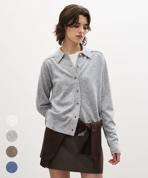 (우먼)캐시 울 새들 가디건 - 4 COLOR