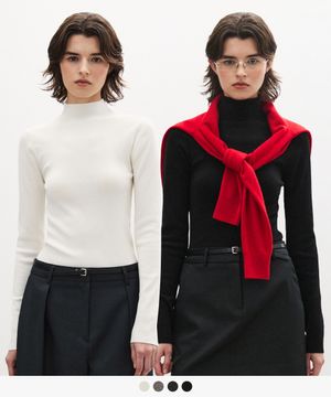 (우먼)울 데일리 터틀/모크넥 니트 - 4 COLOR