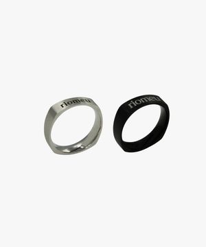 스퀘어 레터링 볼드 반지: RADIANT140