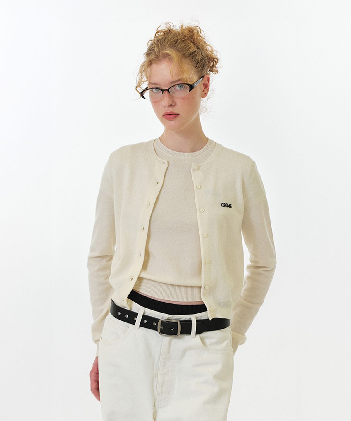 그로브(GROVE) DELLA LEATHER BELT (BLACK)