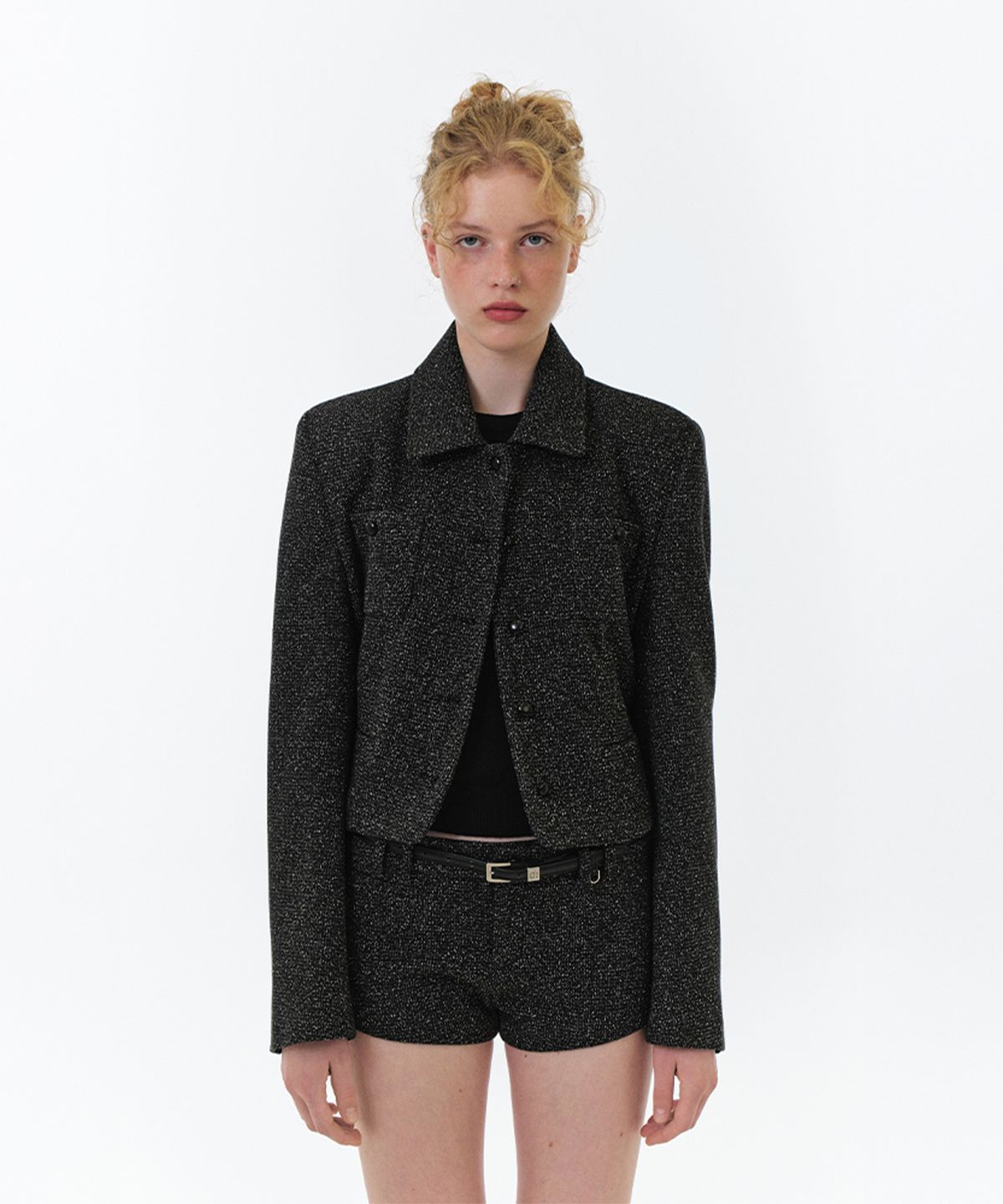 그로브(GROVE) ELODIE COLLAR JACKET (BLACK)
