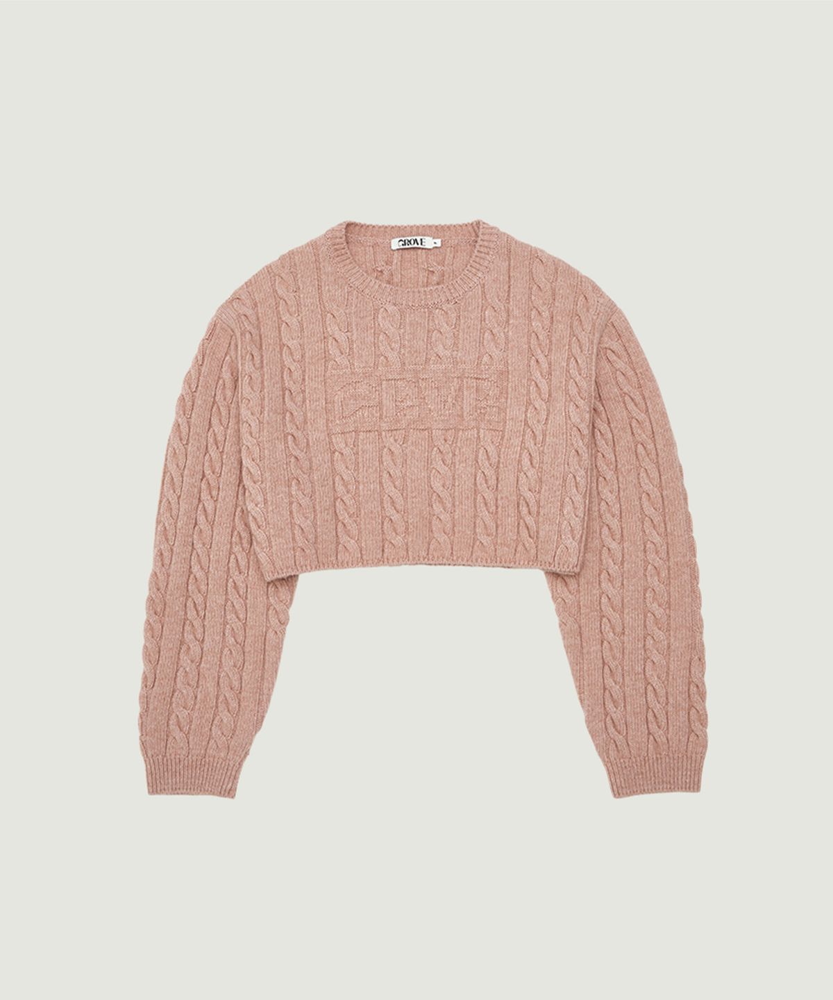 그로브(GROVE) SOPHIE CROP KNIT (LIGHT PINK)