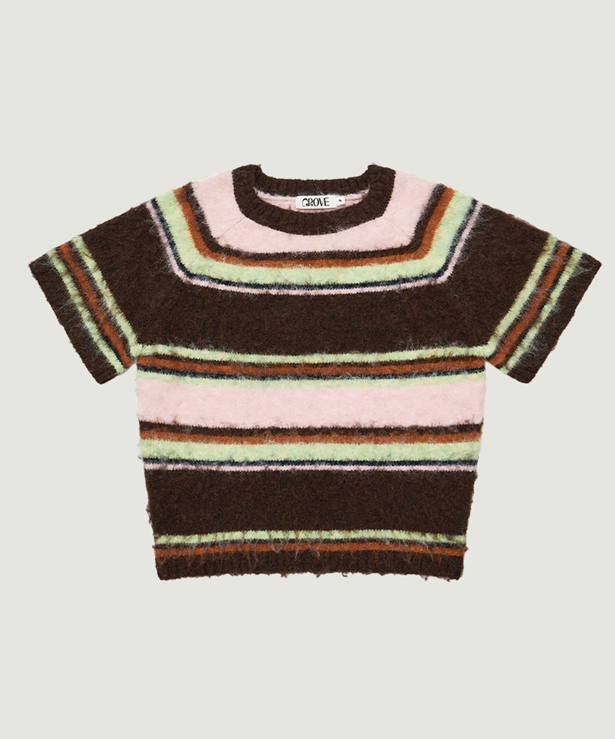 그로브(GROVE) ELLE STRIPE KNIT (BROWN)