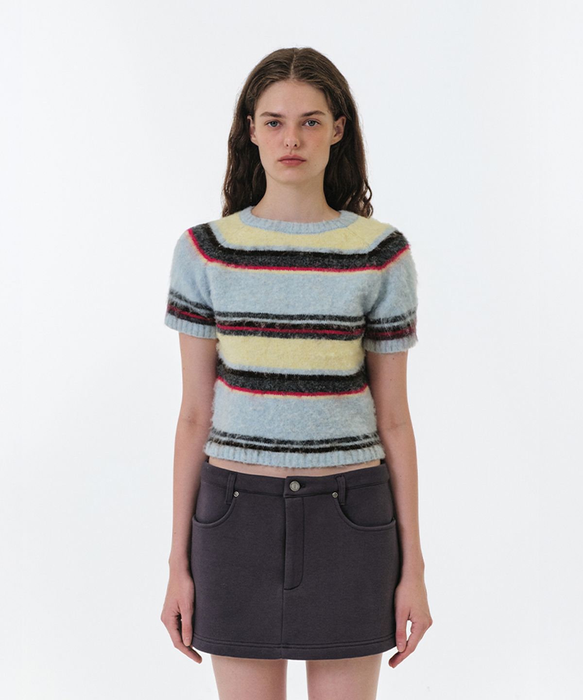 그로브(GROVE) ELLE STRIPE KNIT (LIGHT BLUE)