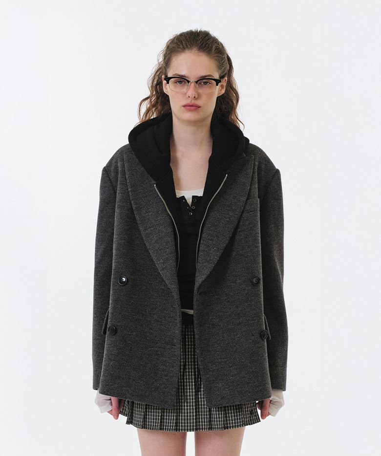 LUX HALF DOUBLE COAT (GREY)