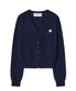 우먼즈 브이넥 포인트 로고 가디건[네이비]
