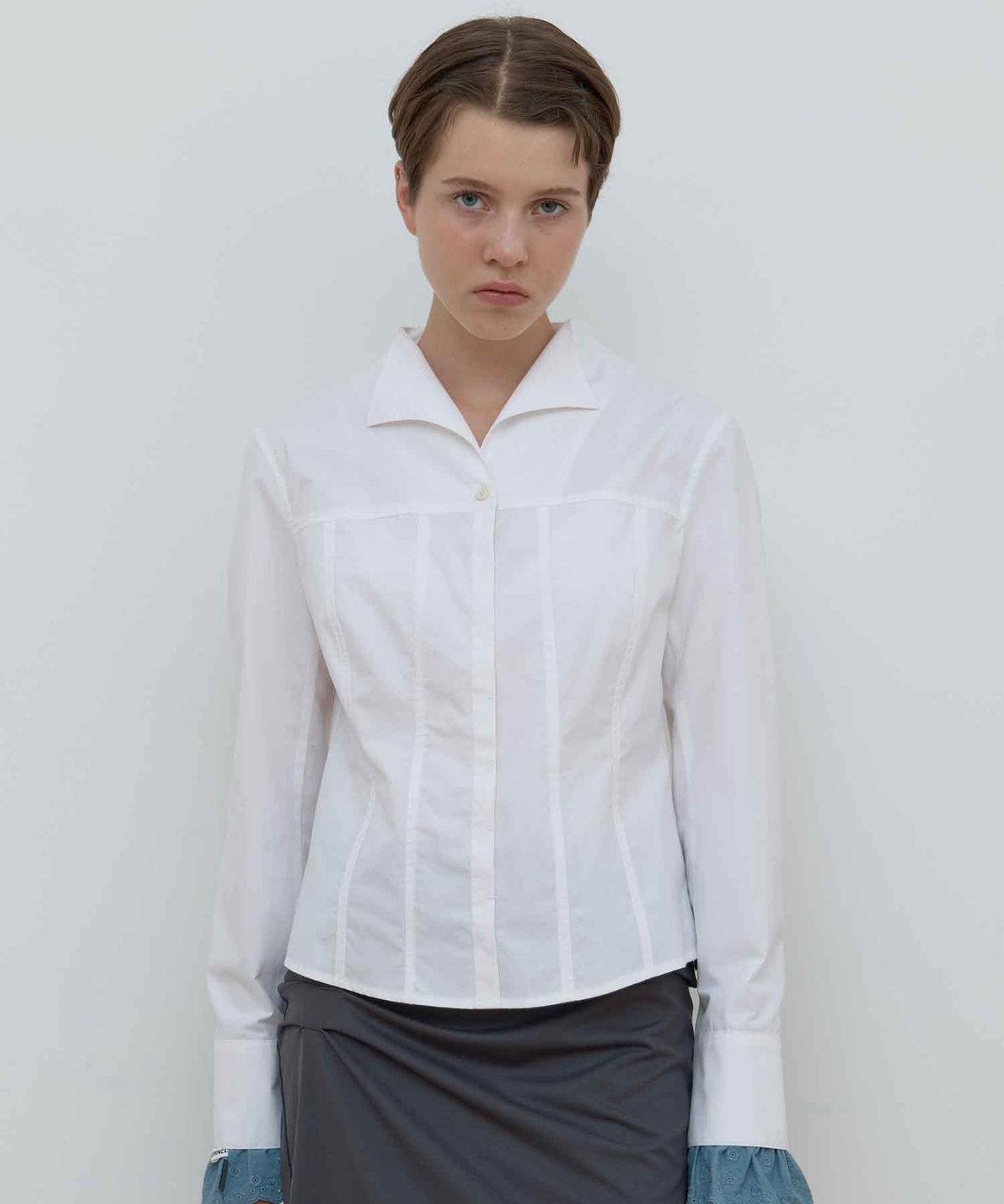 마조네(MA JOURNEE) UNREAL COLLAR SHIRT_WHITE