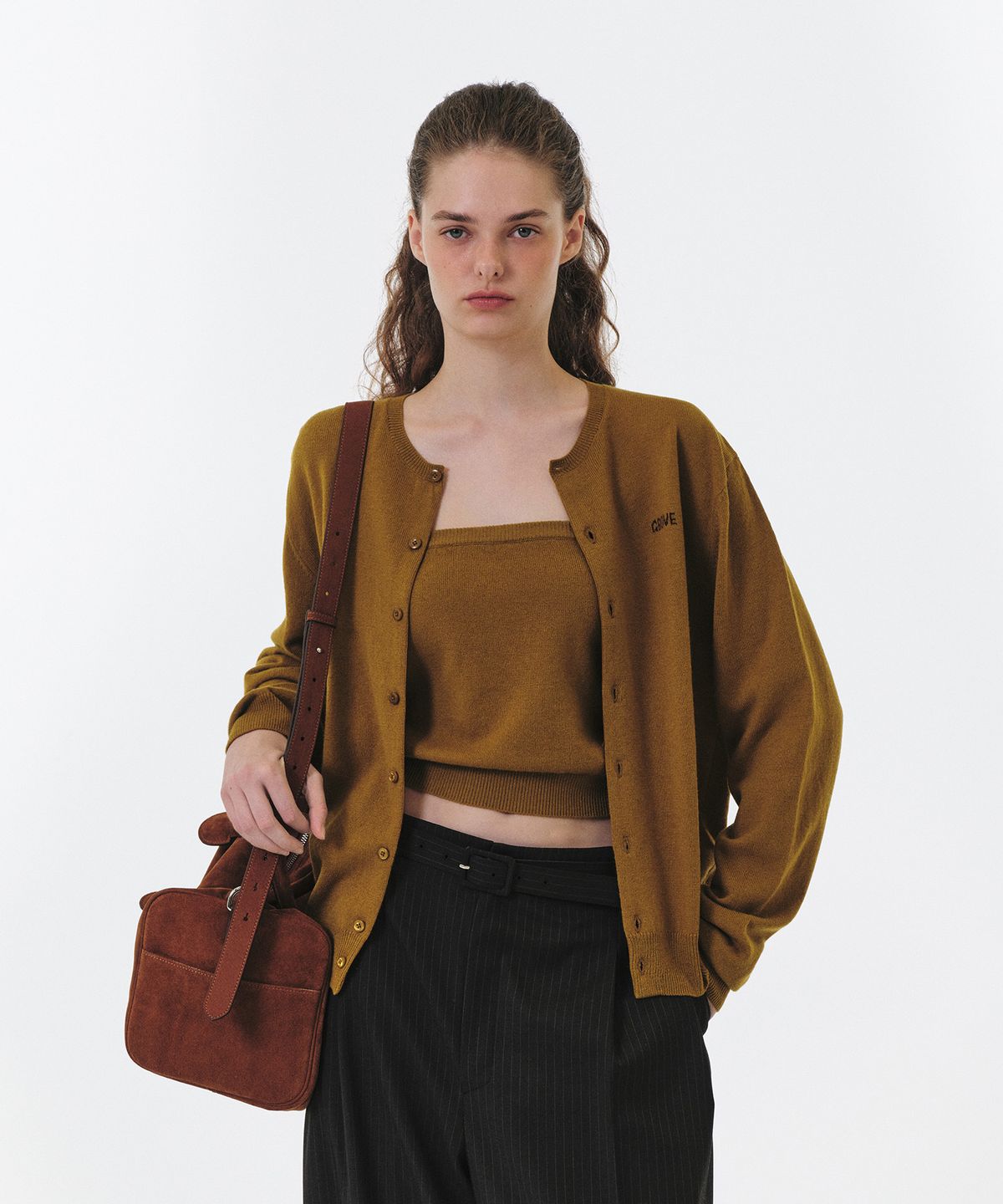 그로브(GROVE) SOFTY SUADE TOTE BAG (BROWN)
