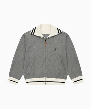 여성 배색 니트 카라 집업 3Color TK824