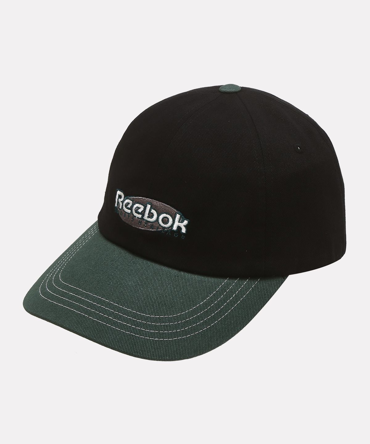 리복(REEBOK) 투톤 로고 볼캡 - 블랙:그린
