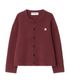 라운드넥 크롭 니트 가디건[버건디]