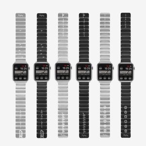 무한도전 X콜라보 무모한 도전 마그네틱 스테인리스 스틸 애플워치 스트랩 SE2 호환 밴드