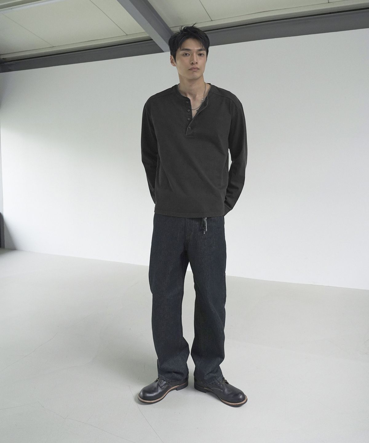 시도(SIIIIDO) ARMOR GOAT G&P HENRYNECK LONG SLEEVE(G&P CHARCOAL)