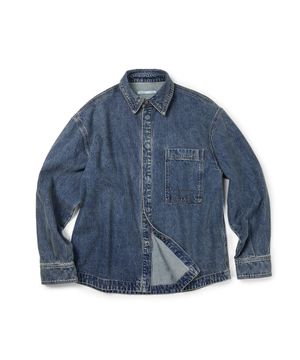 (BASE) WASHED DENIM SHIRTS (BLUE)