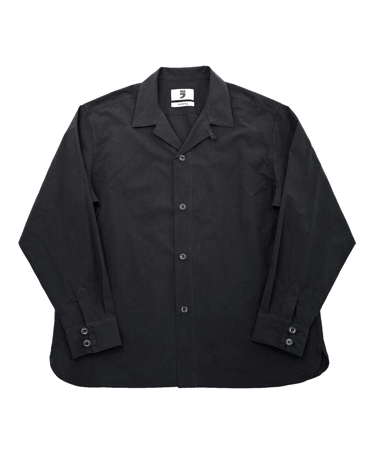 어낫띵(A NOTHING) BIO-WASHED CREASE TAILORED SHIRT (Black)