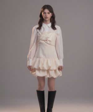 Lena Draped Dress - Cream