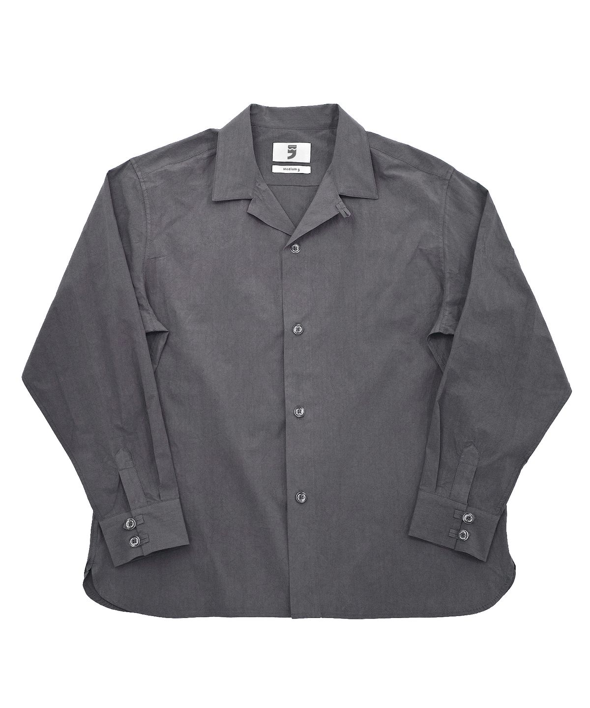 어낫띵(A NOTHING) BIO-WASHED CREASE TAILORED SHIRT (Charcoal)