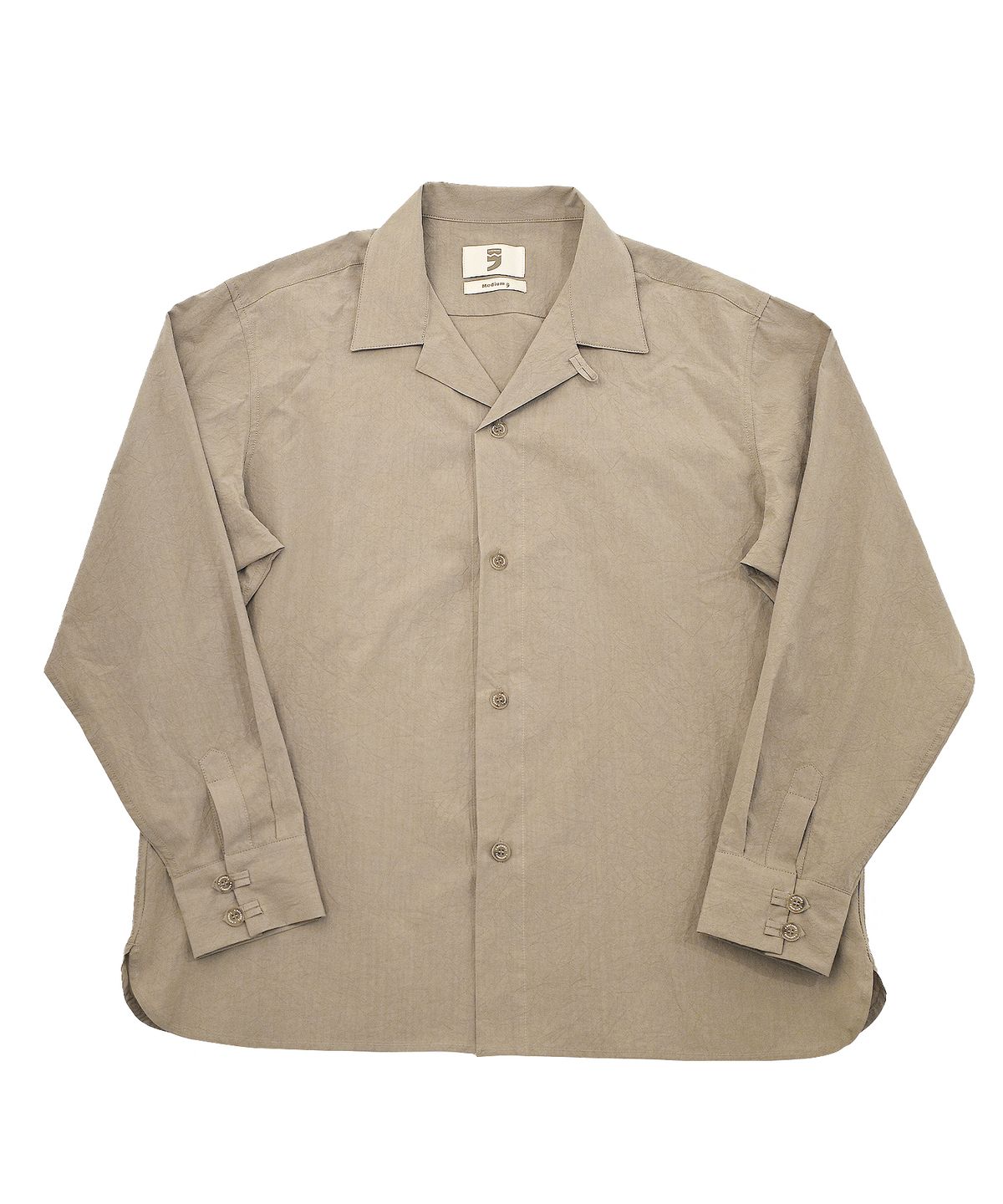 어낫띵(A NOTHING) BIO-WASHED CREASE TAILORED SHIRT (Ash Beige)