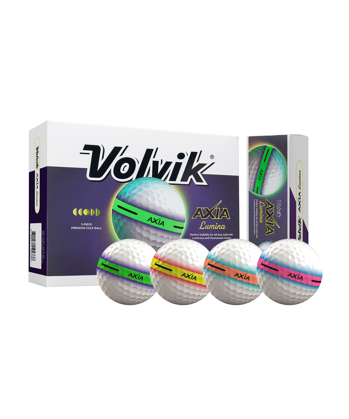 볼빅(VOLVIK) AXIA 루미나 듀얼코어 3피스 골프공 12구