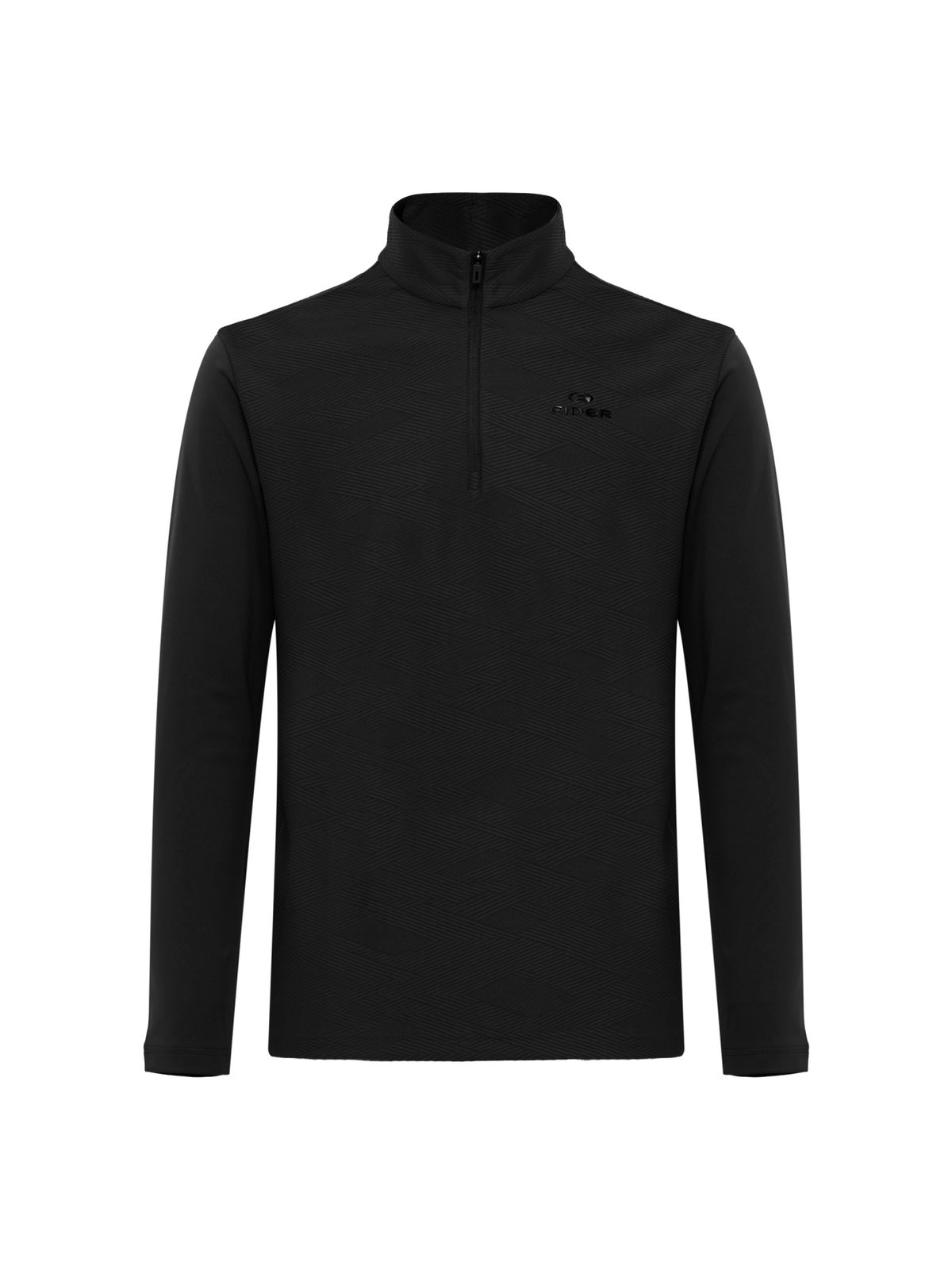 아이더(EIDER) JACQUARD U (자카드 U) 남성 긴팔 짚업 티셔츠_Black