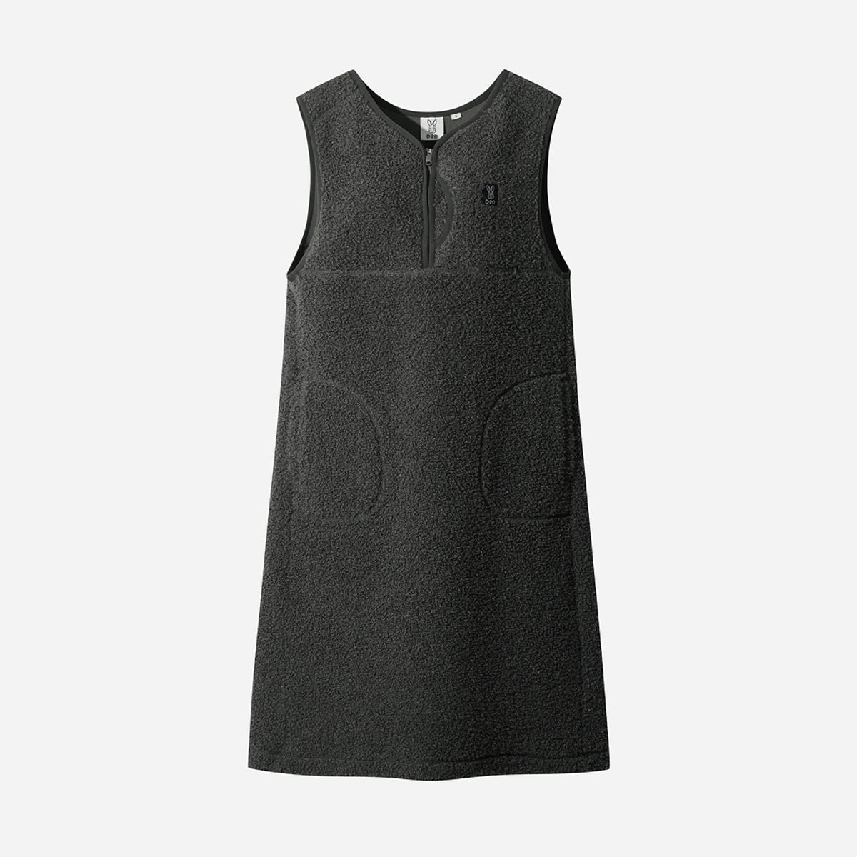 디오디(DOD) 여성) 플리스 슬리브리스 원피스(D.CHARCOAL GREY)