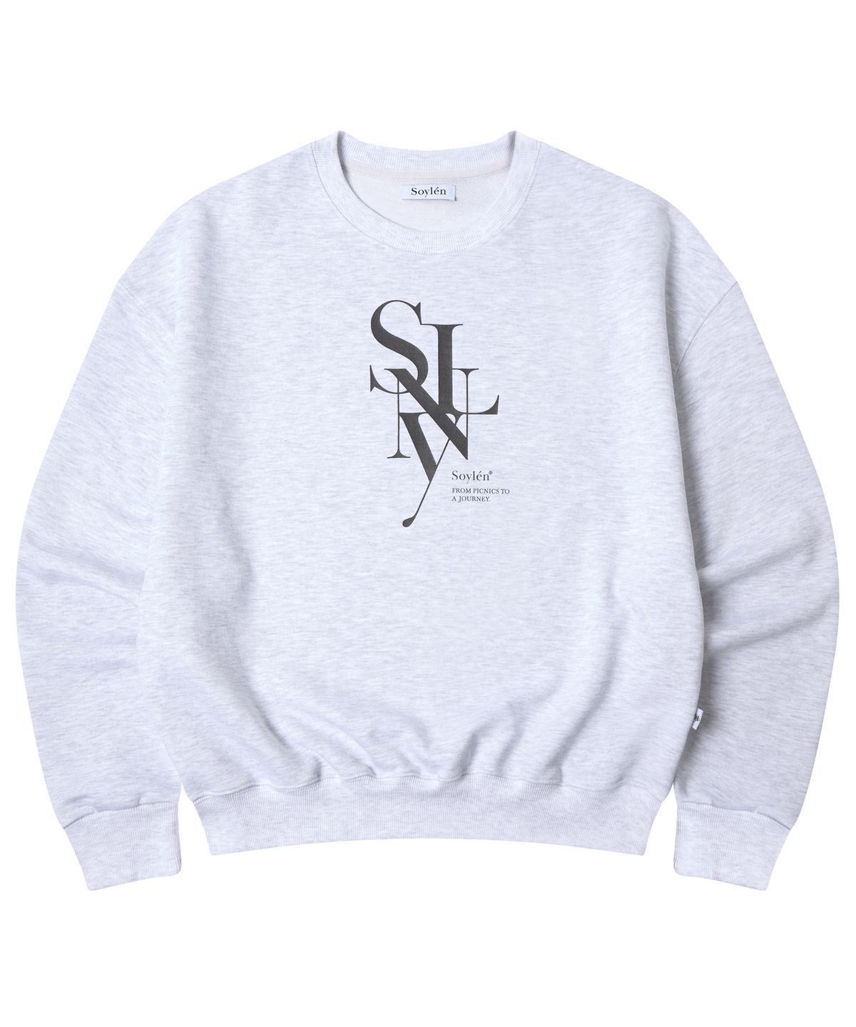 소이렌(SOYLEN) 세리프 레이어드 심볼 스웨트셔츠 (라이트 그레이)