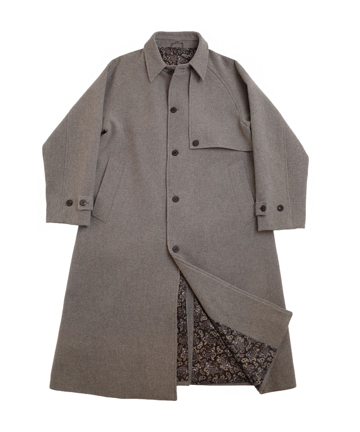 어낫띵(A NOTHING) PURE-WOOL 90 BALMACAAN COAT (Khaki Beige)