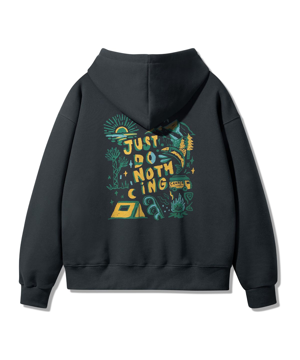 앨빈클로(ALVINCLO) JUST DO NOTHING 오버핏 후드티 AVH261 (3 COLOR)