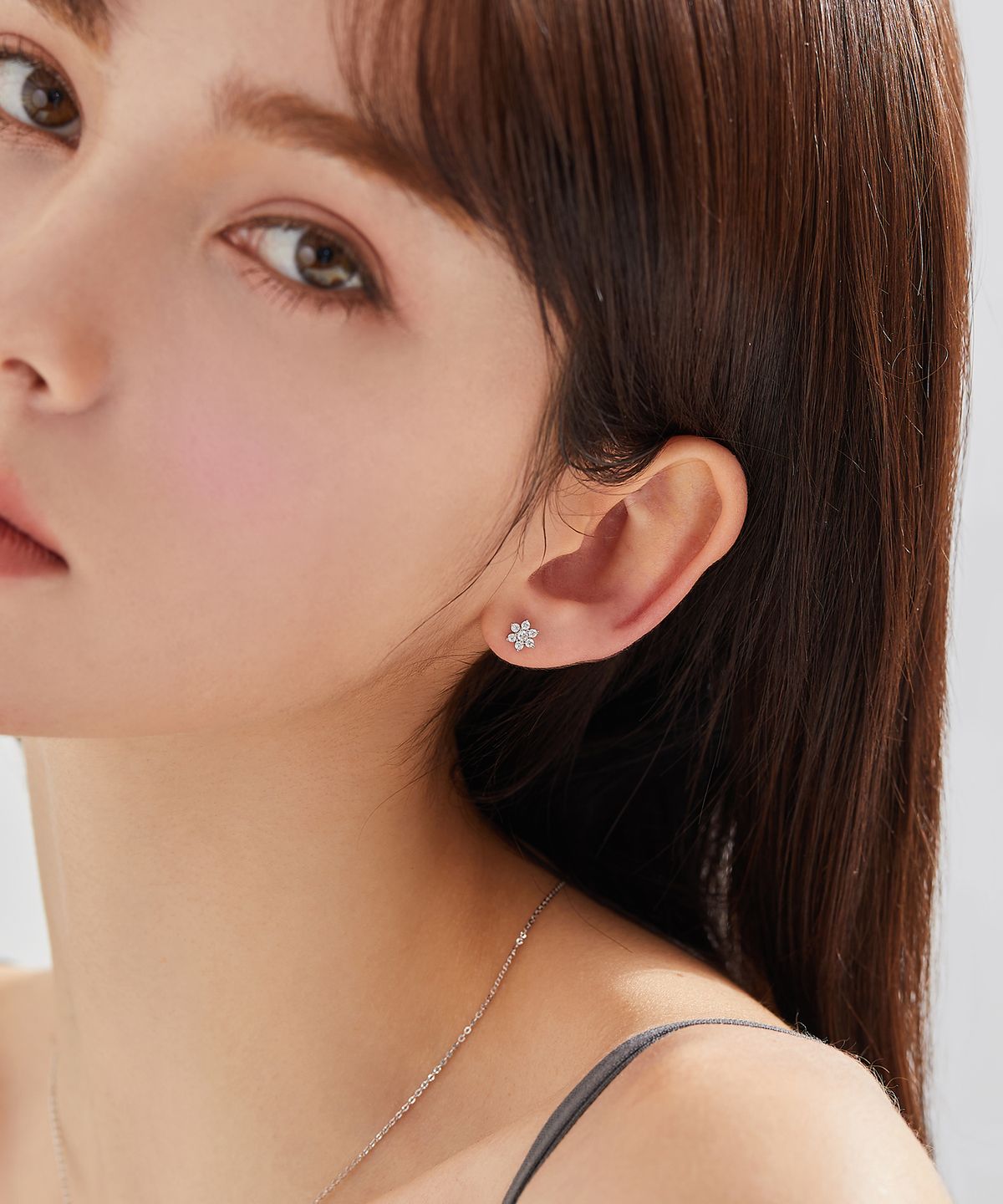 도로시(DOROCY) 14k 모이사나이트 별꽃 피어싱,귀걸이