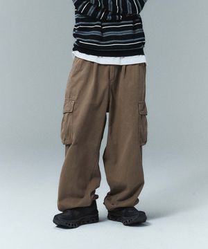 워시드 밴딩 카고팬츠_KHAKI