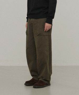 밴딩 퍼티그 팬츠_KHAKI