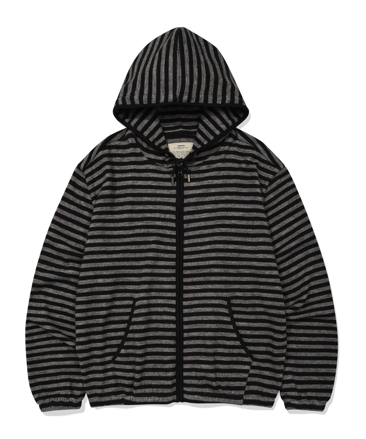 카네이테이(KANEITEI) SOFT EDGE STRIPE HOOD ZIP-UP (GRAY)