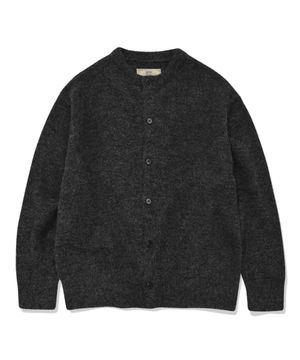 BASE CROP CARDIGAN (CHARCOAL)