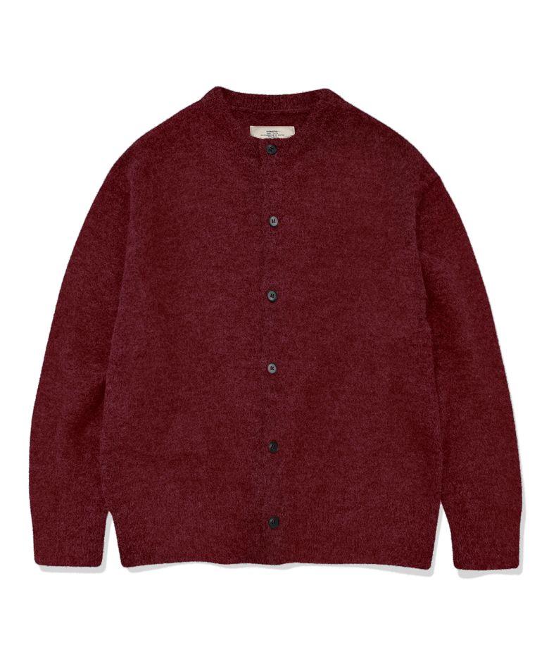 WASHABLE BASE CROP CARDIGAN (RED)