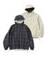 리버시블 빅체크 후드쉘파카_NAVY