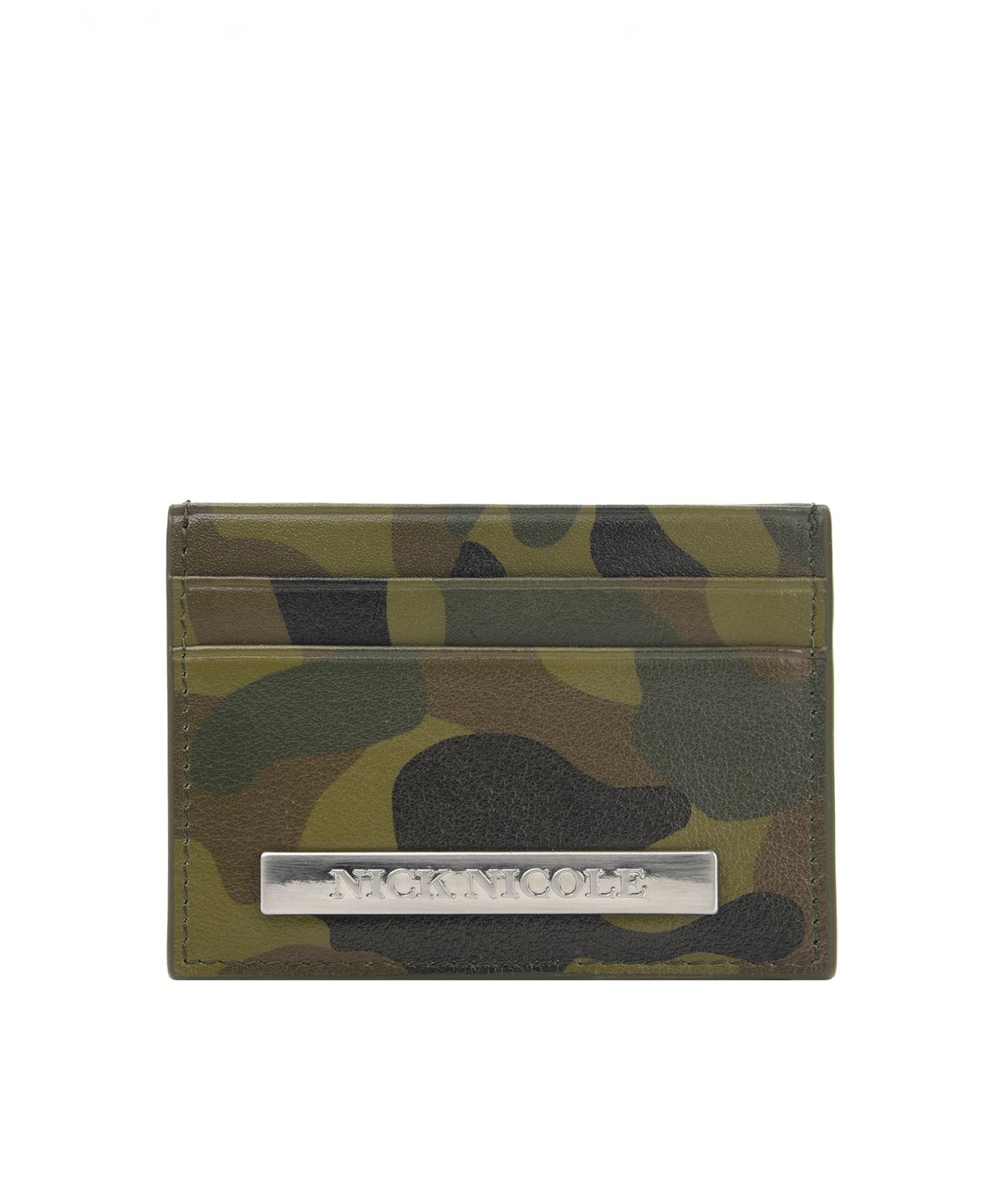 닉앤니콜(NICK&NICOLE) METAL LEATHER SOFT CARD WALLET_CAMO