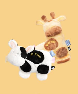 바잇미 몽당친구들 장난감 - 기린/얼룩소 (바스락/삑삑)