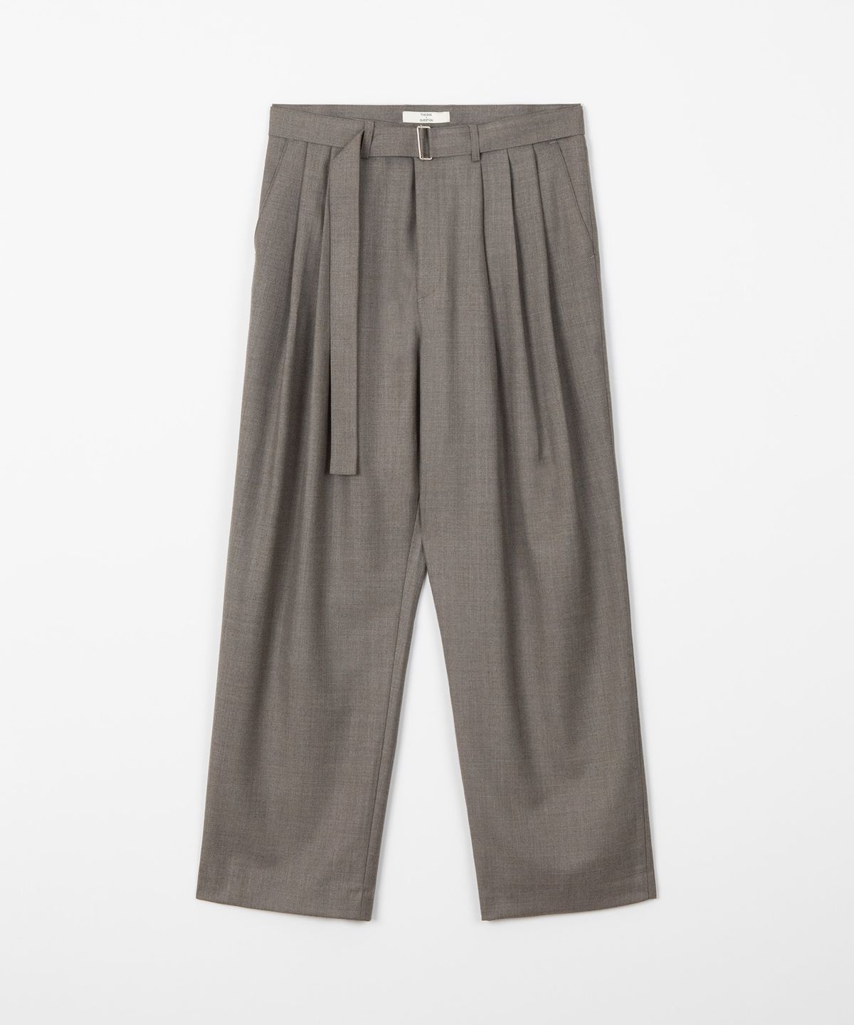 디앤드퀘스천(THEENDQUESTION) Wool belt tuck pants / BROWN