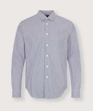 (M) 만다 코튼 스트라이프 셔츠 [아스트랄 블루]